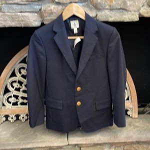 Lands End Boys Husky Size School Uniform Hopsack Blazer, Deep Navy,  NWT